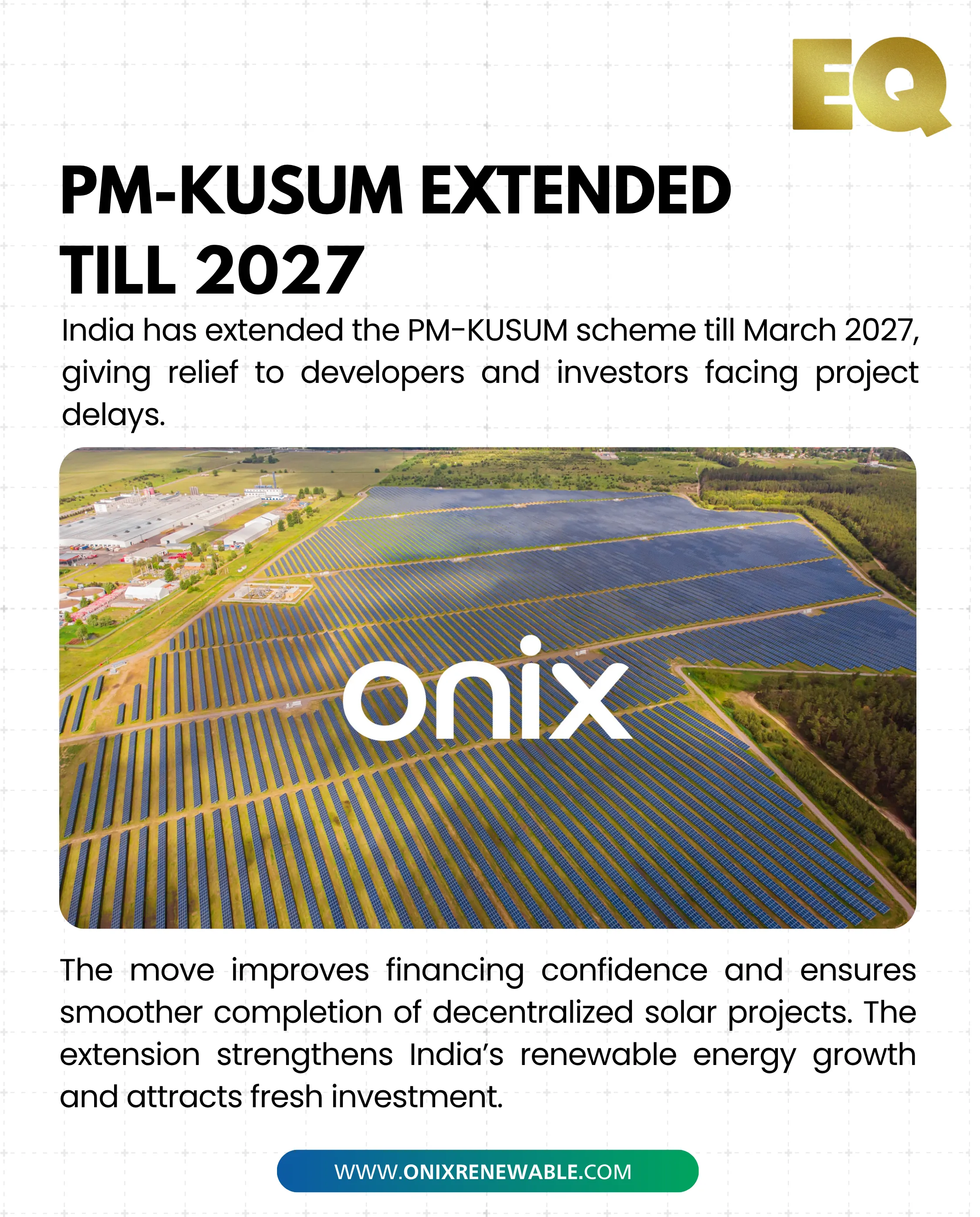 PM-KUSUM Extended to 2027: Boosting Decentralized Solar Growth, Investor Confidence & Rural Electrification in India