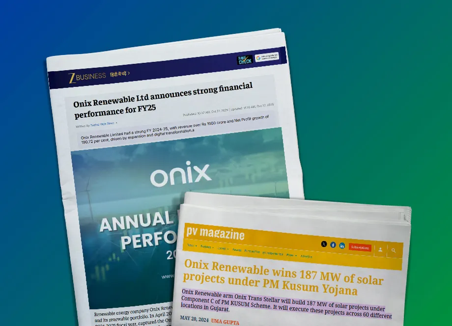 Onix Renewable Ltd announces strong financial performance for FY25